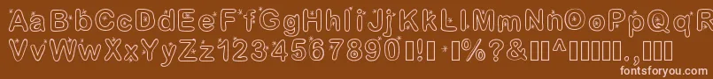 Lettreetoile Font – Pink Fonts on Brown Background