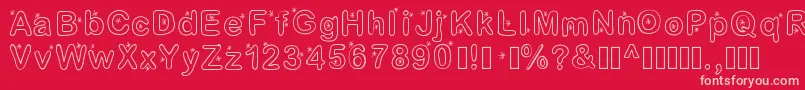 Lettreetoile Font – Pink Fonts on Red Background