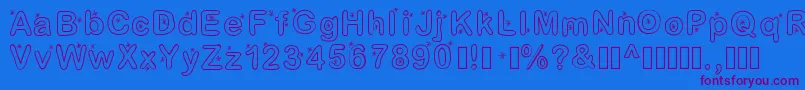 Lettreetoile Font – Purple Fonts on Blue Background
