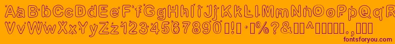 Lettreetoile Font – Purple Fonts on Orange Background