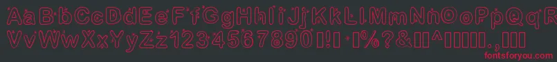 Lettreetoile Font – Red Fonts on Black Background
