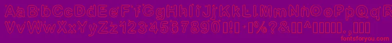 Lettreetoile Font – Red Fonts on Purple Background