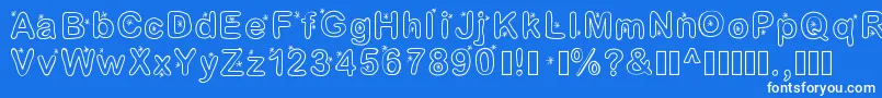 Lettreetoile Font – White Fonts on Blue Background