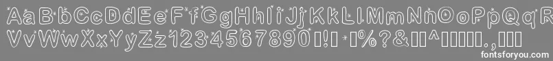 フォントLettreetoile – 灰色の背景に白い文字