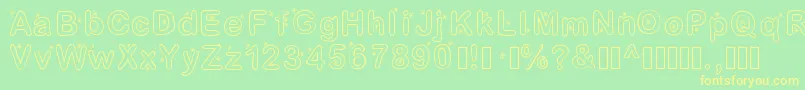 Lettreetoile Font – Yellow Fonts on Green Background