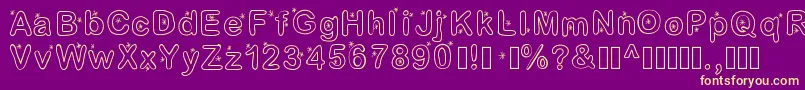 Lettreetoile-fontti – keltaiset fontit violetilla taustalla