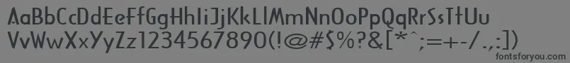 ArcanewideRegular Font – Black Fonts on Gray Background
