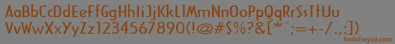 ArcanewideRegular Font – Brown Fonts on Gray Background