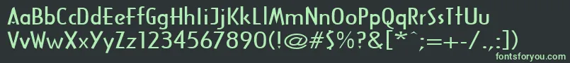 Czcionka ArcanewideRegular – zielone czcionki na czarnym tle