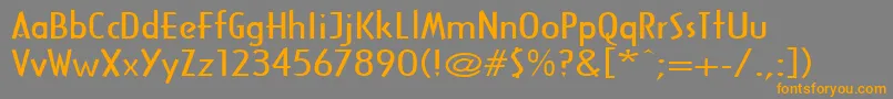ArcanewideRegular Font – Orange Fonts on Gray Background
