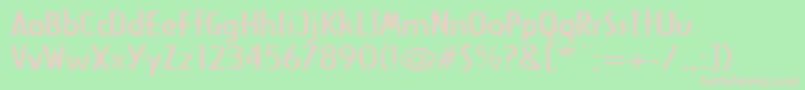 ArcanewideRegular Font – Pink Fonts on Green Background