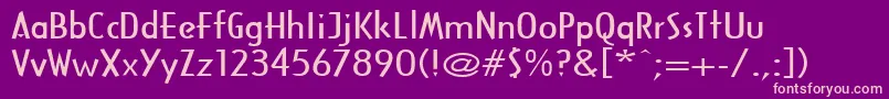 ArcanewideRegular Font – Pink Fonts on Purple Background