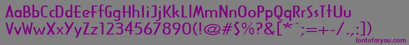 ArcanewideRegular Font – Purple Fonts on Gray Background