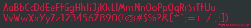 ArcanewideRegular Font – Red Fonts on Black Background