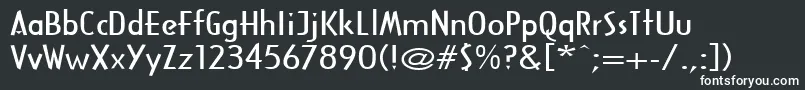 ArcanewideRegular Font – White Fonts on Black Background