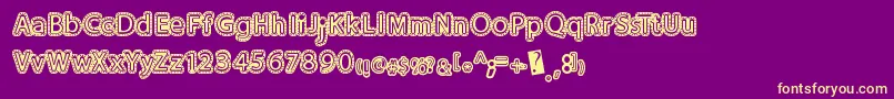 Broadwayevent Font – Yellow Fonts on Purple Background