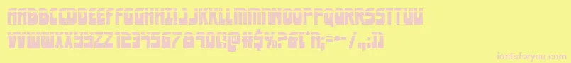 Eldebaranlaser Font – Pink Fonts on Yellow Background