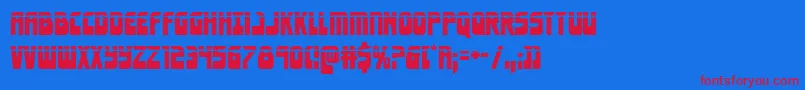 Eldebaranlaser Font – Red Fonts on Blue Background