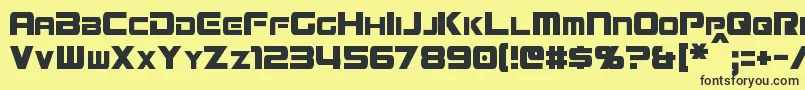 MissionGtRCondensed Font – Black Fonts on Yellow Background