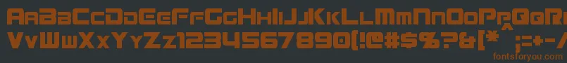 MissionGtRCondensed Font – Brown Fonts on Black Background