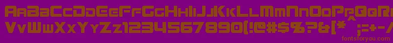 MissionGtRCondensed-Schriftart – Braune Schriften auf violettem Hintergrund