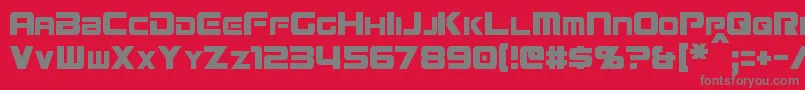 MissionGtRCondensed Font – Gray Fonts on Red Background