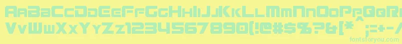 Police MissionGtRCondensed – polices vertes sur fond jaune