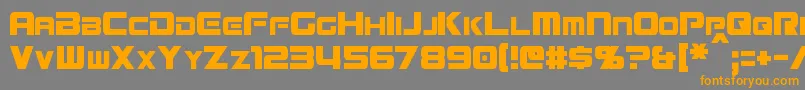 MissionGtRCondensed Font – Orange Fonts on Gray Background