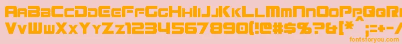 MissionGtRCondensed Font – Orange Fonts on Pink Background