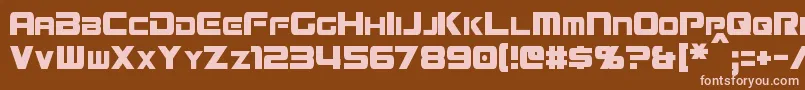 MissionGtRCondensed Font – Pink Fonts on Brown Background