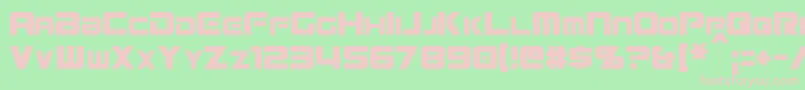 MissionGtRCondensed Font – Pink Fonts on Green Background