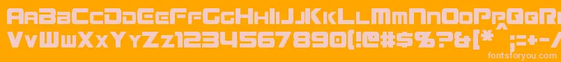 MissionGtRCondensed Font – Pink Fonts on Orange Background