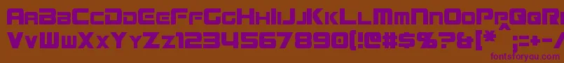 MissionGtRCondensed Font – Purple Fonts on Brown Background