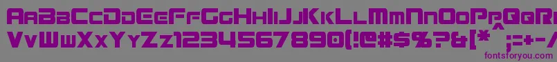 MissionGtRCondensed-fontti – violetit fontit harmaalla taustalla