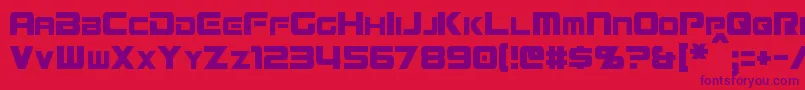 MissionGtRCondensed-Schriftart – Violette Schriften auf rotem Hintergrund