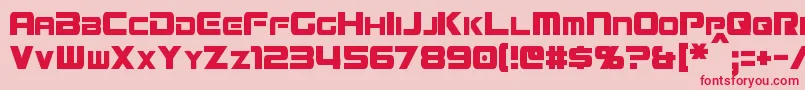 MissionGtRCondensed Font – Red Fonts on Pink Background
