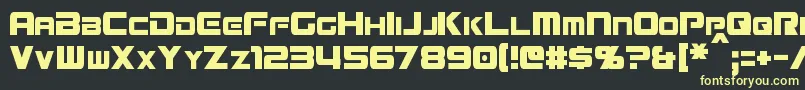 MissionGtRCondensed Font – Yellow Fonts on Black Background
