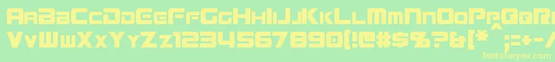MissionGtRCondensed Font – Yellow Fonts on Green Background