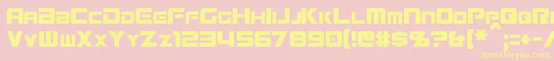 MissionGtRCondensed Font – Yellow Fonts on Pink Background