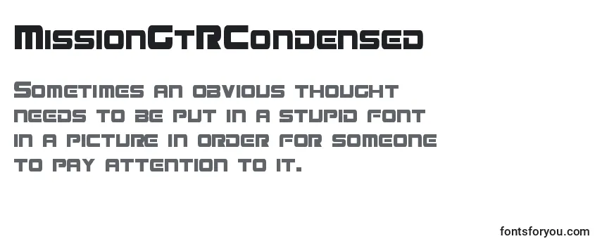 Шрифт MissionGtRCondensed