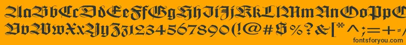 More about WilhelmklingsporgotischEx Font WilhelmklingsporgotischEx Font – Black Fonts on Orange Background