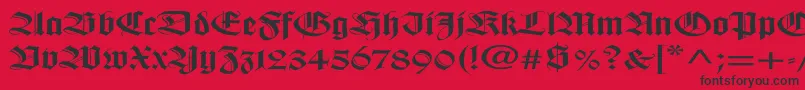 WilhelmklingsporgotischEx Font – Black Fonts on Red Background