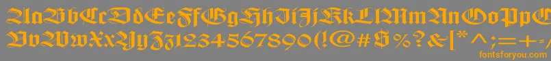 WilhelmklingsporgotischEx Font – Orange Fonts on Gray Background