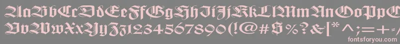 fuente WilhelmklingsporgotischEx – Fuentes Rosadas Sobre Fondo Gris