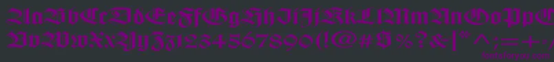 WilhelmklingsporgotischEx Font – Purple Fonts on Black Background