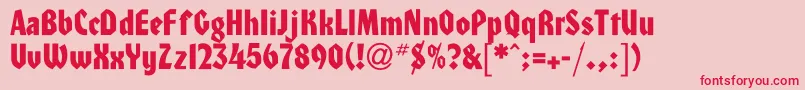 Hondac Font – Red Fonts on Pink Background