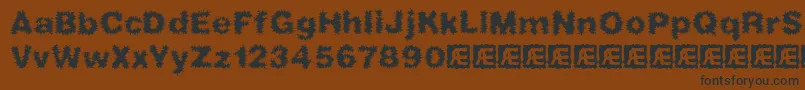 FrizzedBrk Font – Black Fonts on Brown Background