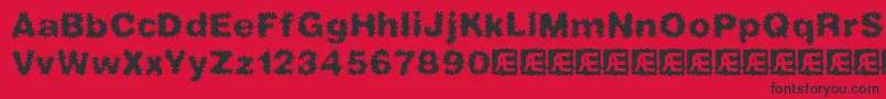 FrizzedBrk Font – Black Fonts on Red Background