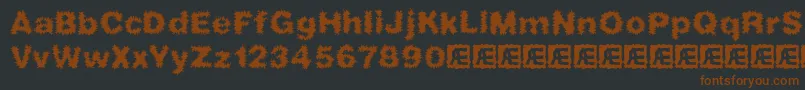 FrizzedBrk Font – Brown Fonts on Black Background