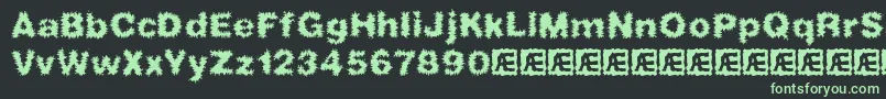 FrizzedBrk Font – Green Fonts on Black Background